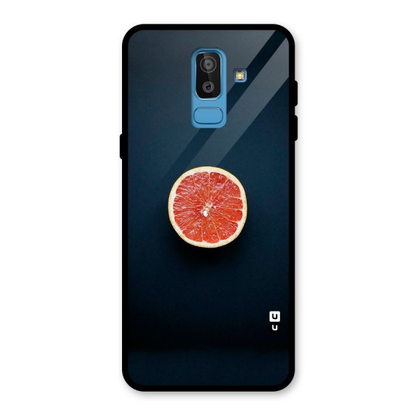 Orange Design Glass Back Case for Galaxy J8