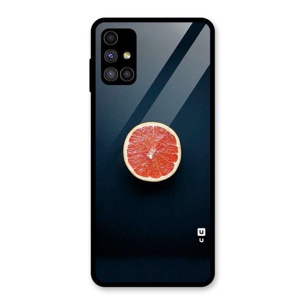 Orange Design Glass Back Case for Galaxy M51