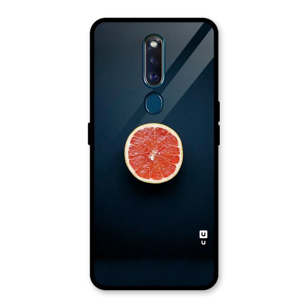 Orange Design Glass Back Case for Oppo F11 Pro