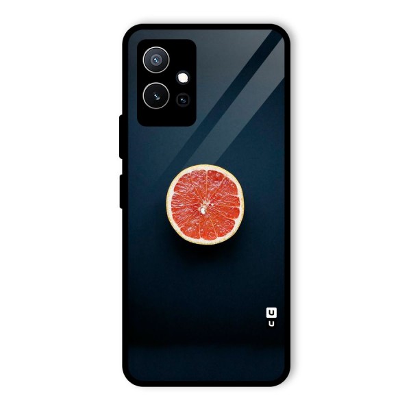 Orange Design Glass Back Case for Vivo T1 5G