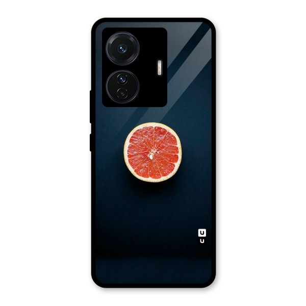 Orange Design Glass Back Case for Vivo T1 Pro