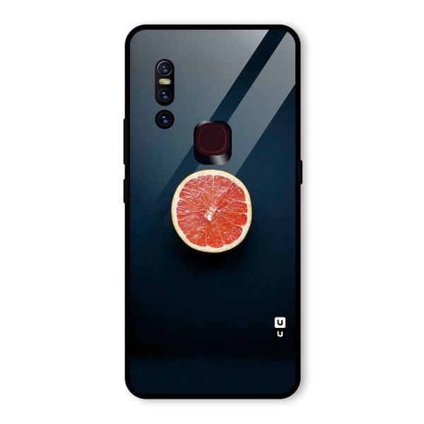 Orange Design Glass Back Case for Vivo V15