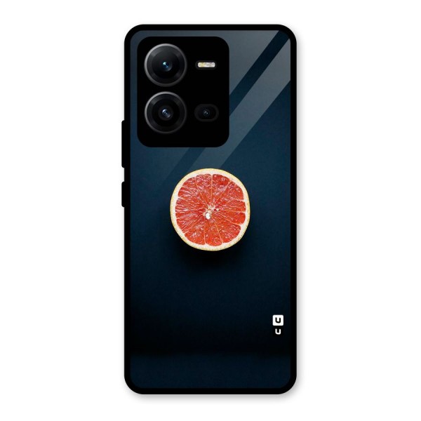 Orange Design Glass Back Case for Vivo V25