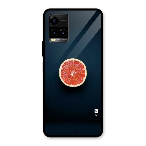 Orange Design Glass Back Case for Vivo Y21 2021