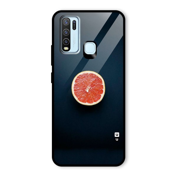 Orange Design Glass Back Case for Vivo Y30