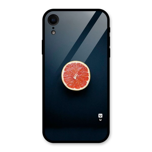 Orange Design Glass Back Case for XR