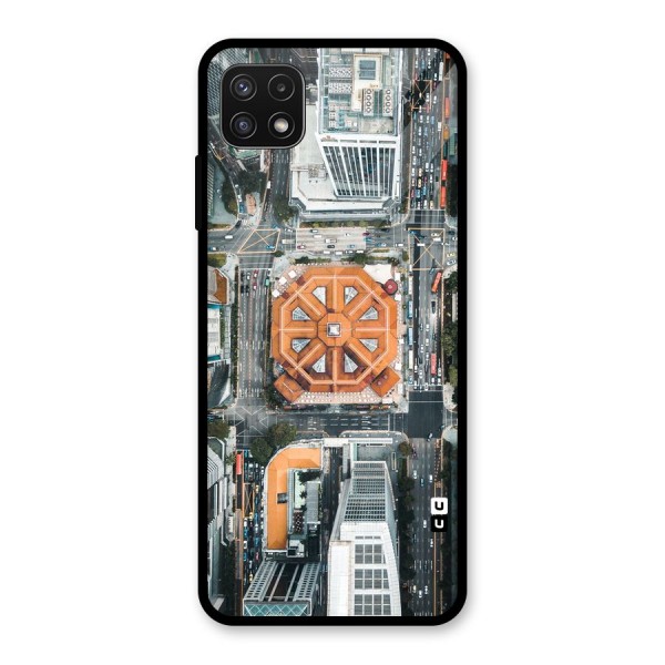 Orange Dome Glass Back Case for Galaxy A22 5G