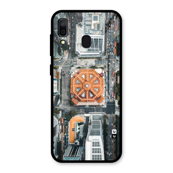 Orange Dome Glass Back Case for Galaxy A30