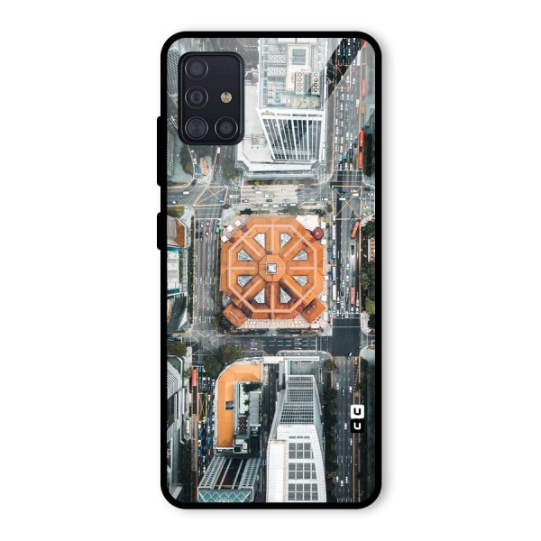 Orange Dome Glass Back Case for Galaxy A51