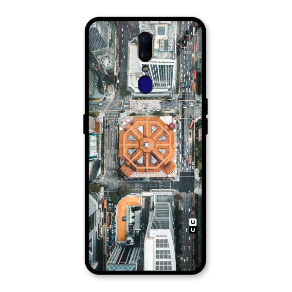 Orange Dome Glass Back Case for Oppo F11