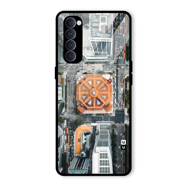 Orange Dome Glass Back Case for Oppo Reno4 Pro