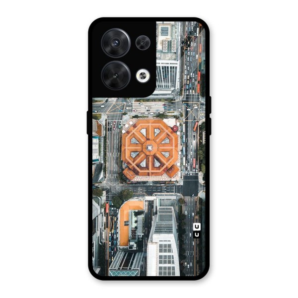 Orange Dome Glass Back Case for Oppo Reno8 5G