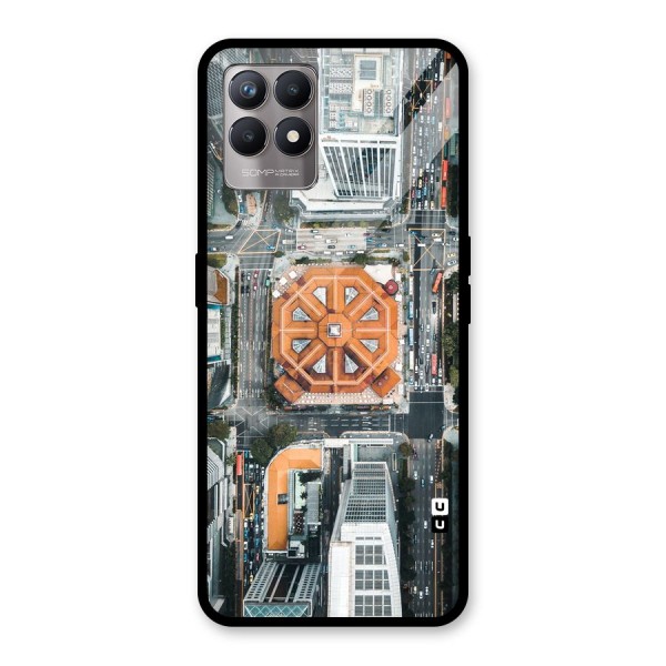 Orange Dome Glass Back Case for Realme 8i