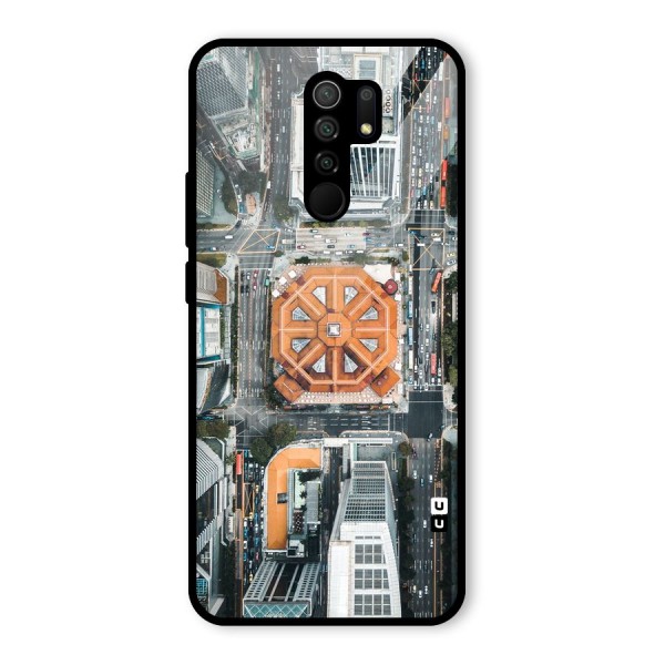 Orange Dome Glass Back Case for Redmi 9 Prime