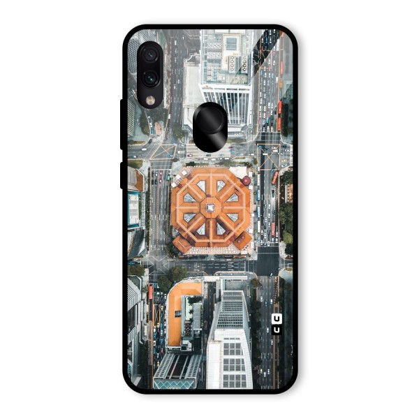 Orange Dome Glass Back Case for Redmi Note 7