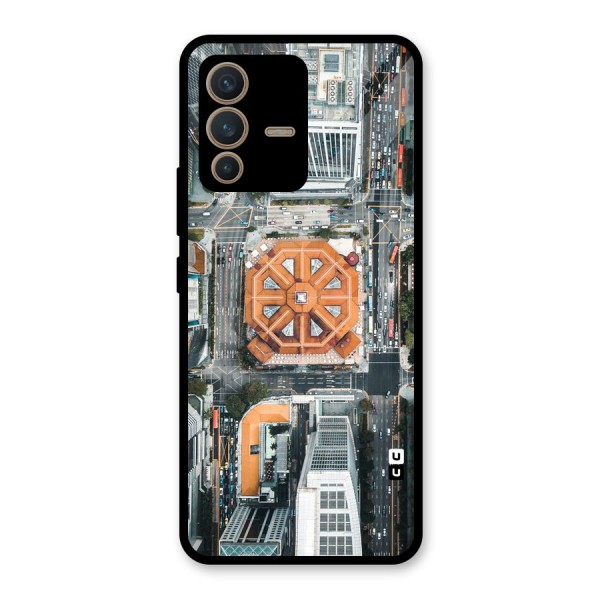 Orange Dome Glass Back Case for Vivo V23 5G