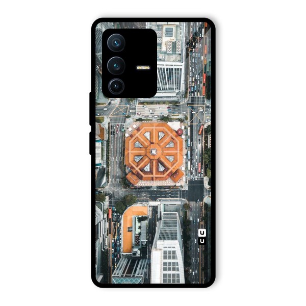 Orange Dome Glass Back Case for Vivo V23 Pro