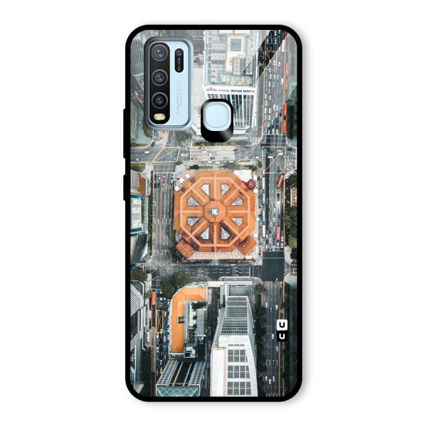 Orange Dome Glass Back Case for Vivo Y30