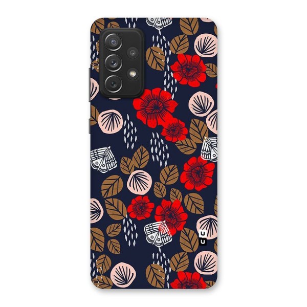 Orange Flora Back Case for Galaxy A72