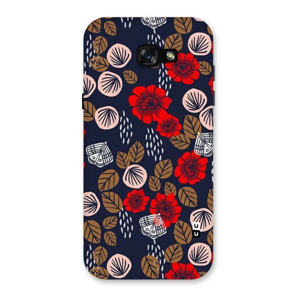 Orange Flora Back Case for Galaxy A7 (2017)