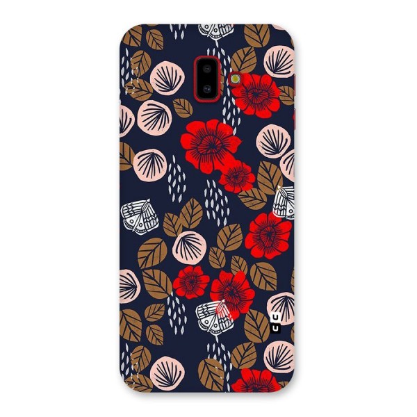 Orange Flora Back Case for Galaxy J6 Plus