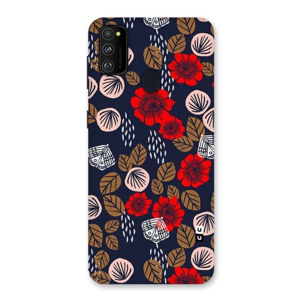 Orange Flora Back Case for Galaxy M21