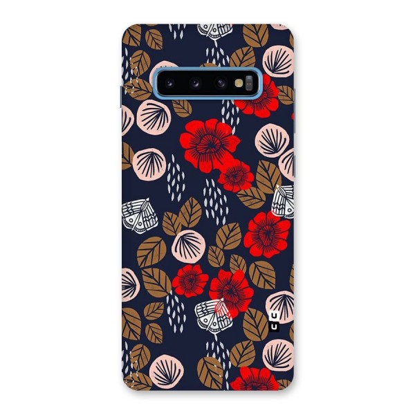 Orange Flora Back Case for Galaxy S10 Plus