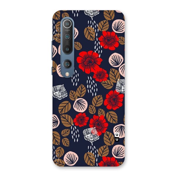 Orange Flora Back Case for Mi 10