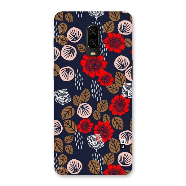 Orange Flora Back Case for OnePlus 6T