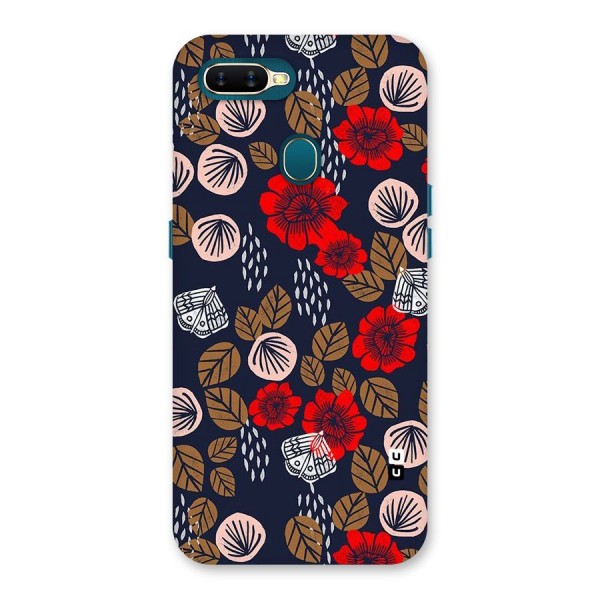 Orange Flora Back Case for Oppo A12