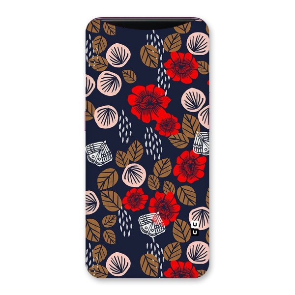 Orange Flora Back Case for Oppo Find X