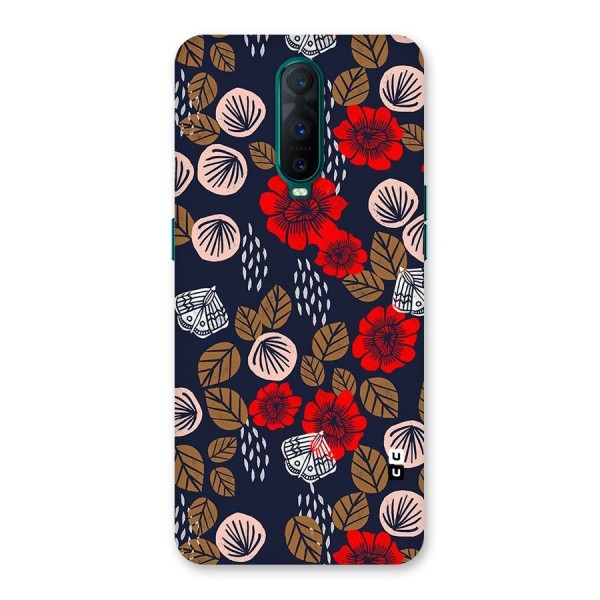 Orange Flora Back Case for Oppo R17 Pro