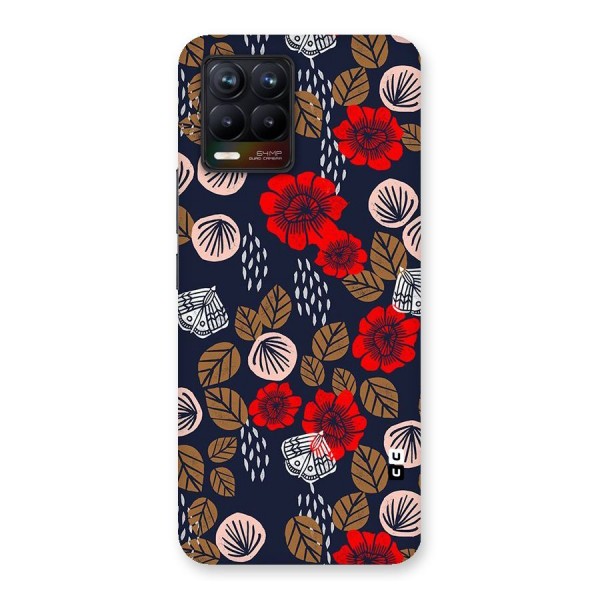 Orange Flora Back Case for Realme 8