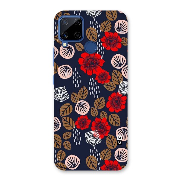 Orange Flora Back Case for Realme C12