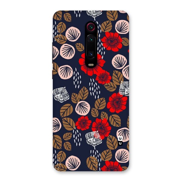 Orange Flora Back Case for Redmi K20 Pro