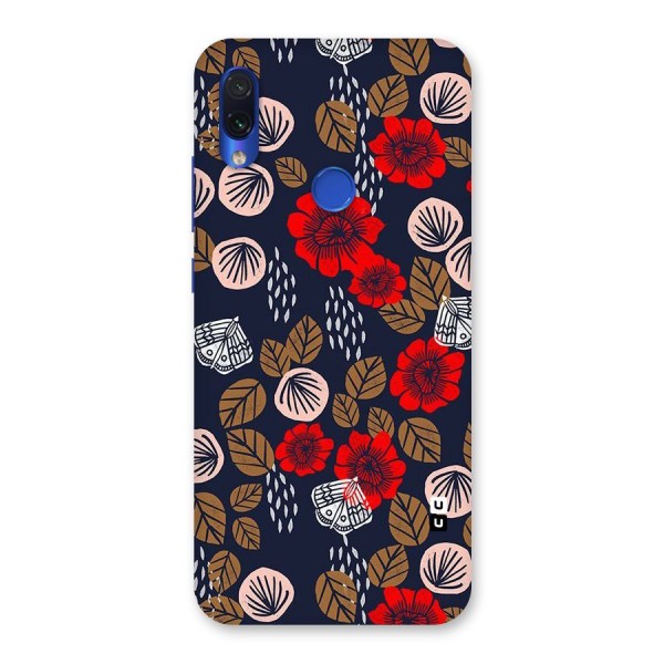 Orange Flora Back Case for Redmi Note 7