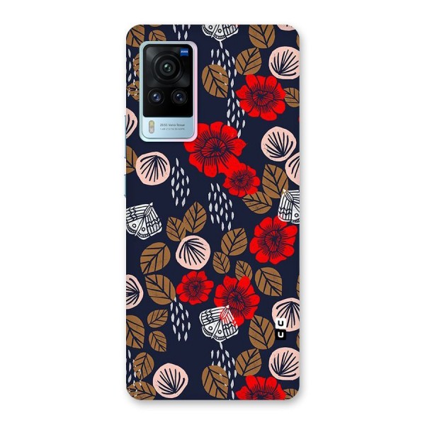 Orange Flora Back Case for Vivo X60 Pro