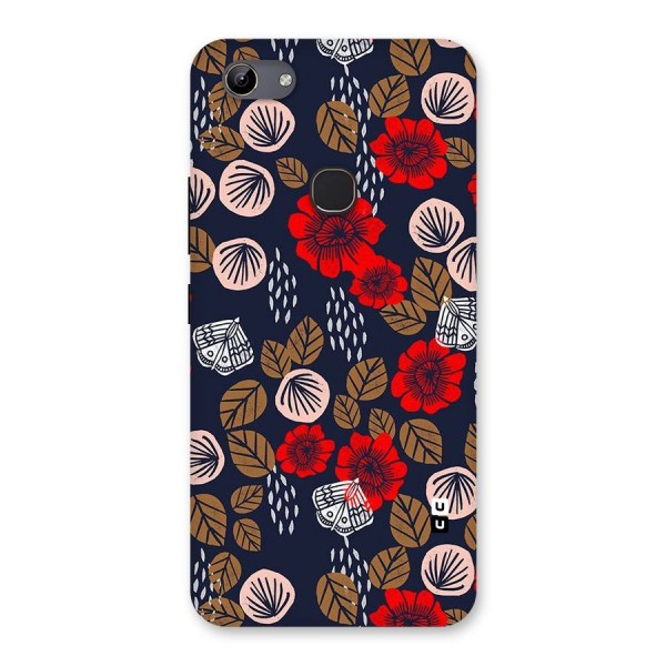 Orange Flora Back Case for Vivo Y81