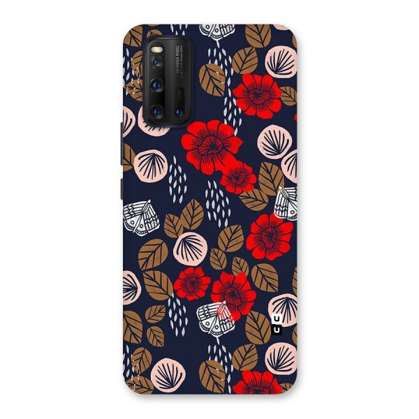 Orange Flora Back Case for Vivo iQOO 3