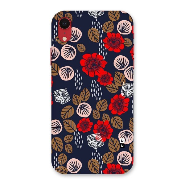 Orange Flora Back Case for iPhone XR