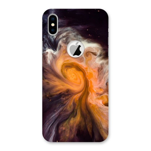 Orange Fusion Back Case for iPhone XS Logo Cut