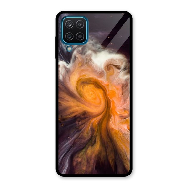 Orange Fusion Glass Back Case for Galaxy A12