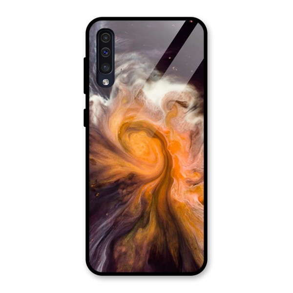 Orange Fusion Glass Back Case for Galaxy A50s