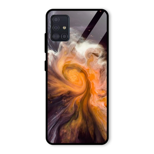 Orange Fusion Glass Back Case for Galaxy A51