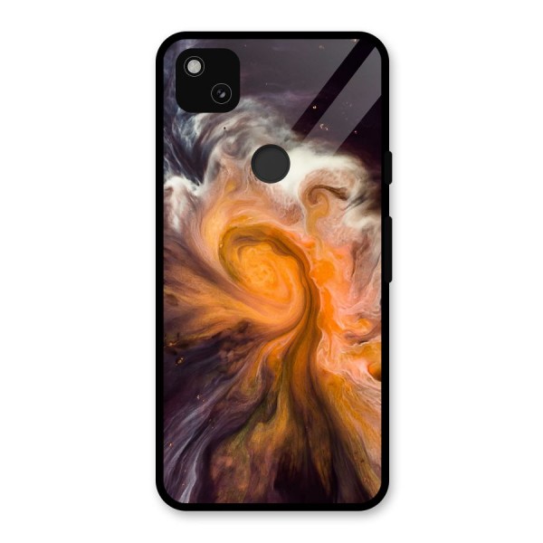 Orange Fusion Glass Back Case for Google Pixel 4a