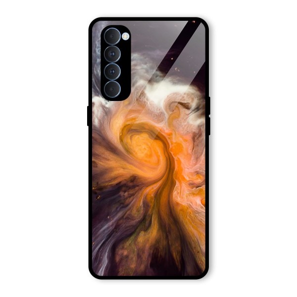 Orange Fusion Glass Back Case for Oppo Reno4 Pro