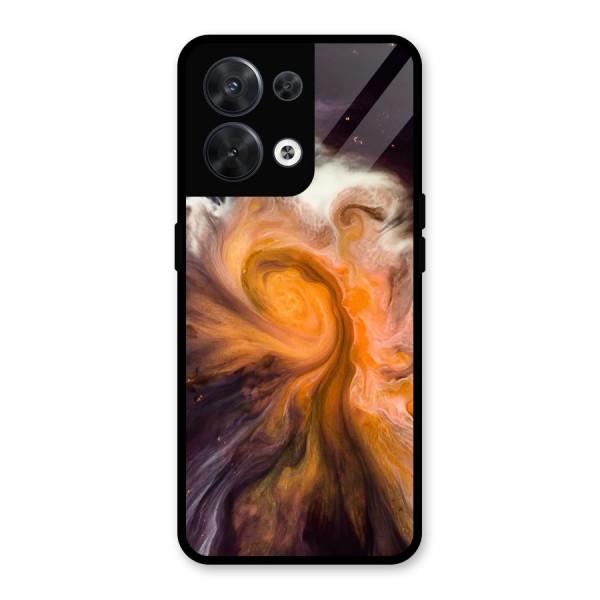 Orange Fusion Glass Back Case for Oppo Reno8 5G