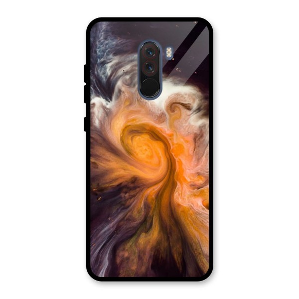 Orange Fusion Glass Back Case for Poco F1