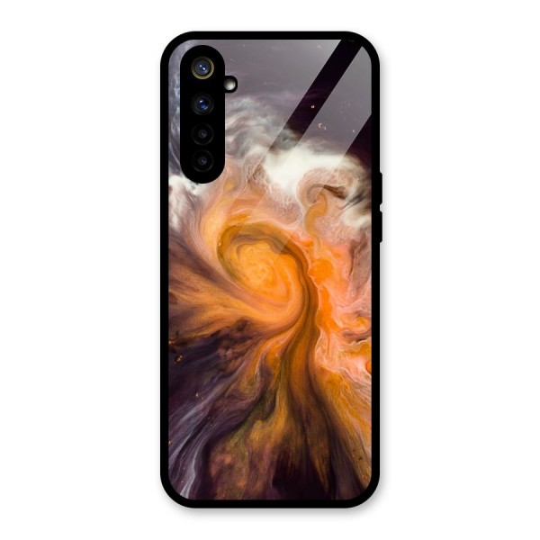 Orange Fusion Glass Back Case for Realme 6