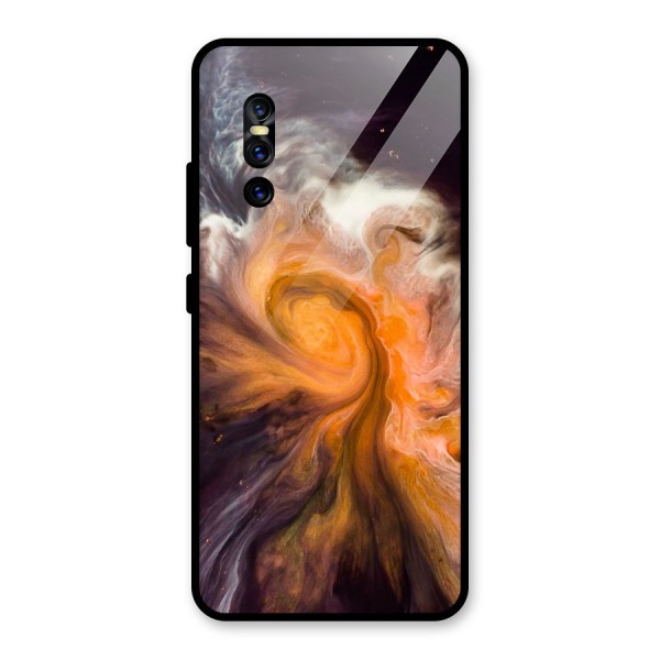 Orange Fusion Glass Back Case for Vivo V15 Pro